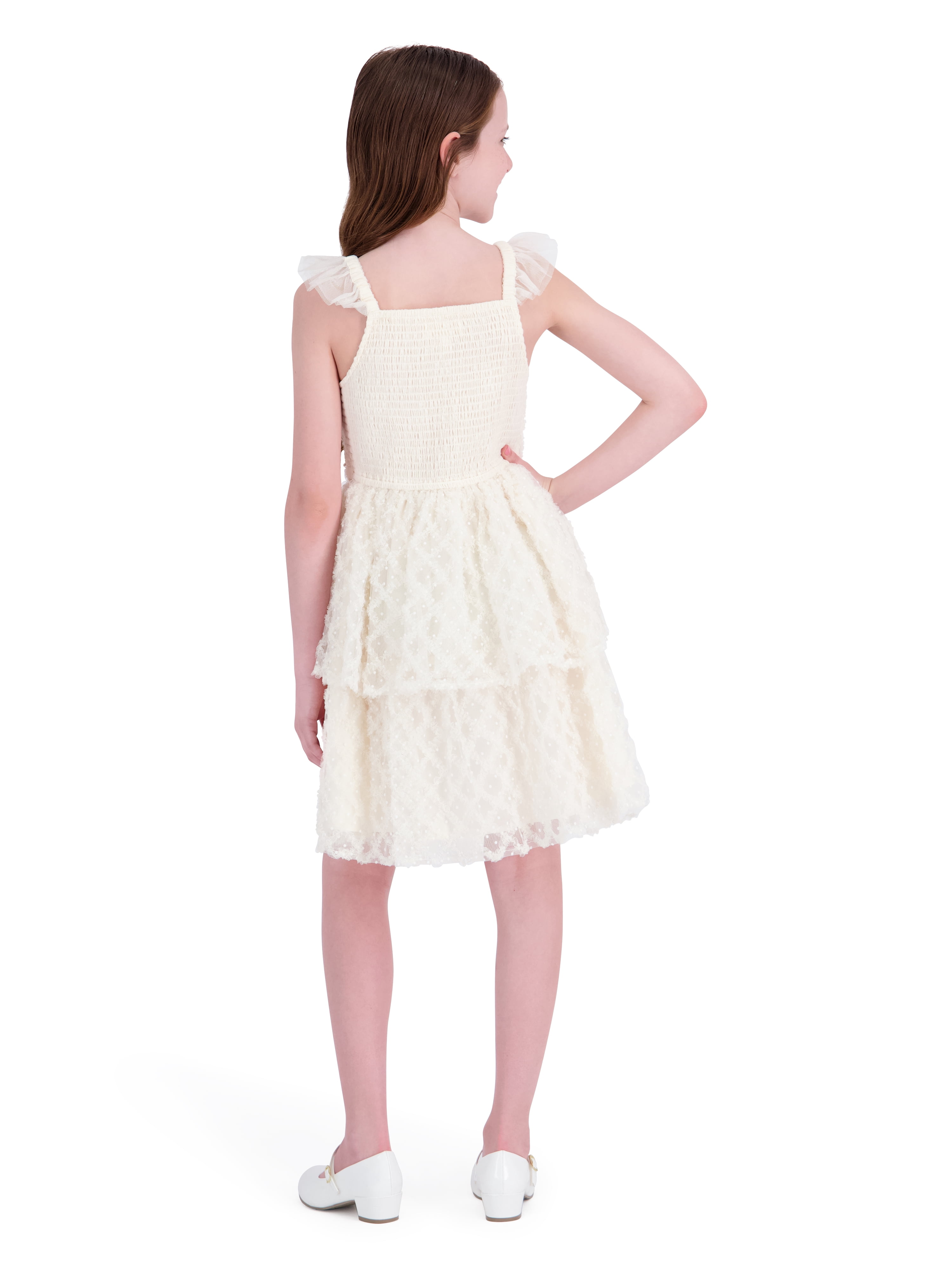Kensie Girl Sleeveless Soutache Soft Mesh Dress, Sizes 4-16