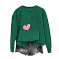thumbnail image 3 of 2026 Womens Cute Valentines Outfits Long Sleeve Love Heart Graphic Sweatshirts Pullover Valentine's Crewneck Sweatshirt, 3 of 4