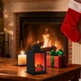thumbnail image 5 of Fireplace Lanterns Decorative,Small Fire Place,Flame Effect LED Fire Lamp,Battery Operated USB Charge Portable Fireplace,Indoor Outdoor Christmas Decoration (No Heater Function Black),C, 5 of 7