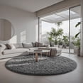 thumbnail image 6 of Shag Area Rugs for Living Room 5'(Round), Soft and Fluffy Shaggy Carpet for Pets, Machine Washable Floor Rugs for Living room, 6 of 7