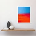 thumbnail image 2 of Abstract Minimalist Steps Painting Blue Purple Pink Orange Red Art Print Framed Poster Wall Decor 12x16 inch, 2 of 5