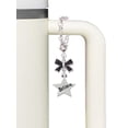 thumbnail image 3 of Delight Jewelry Silvertone Believe Star - Silvertone Black Bow Charm Accessory for Tumblers and Thermal Cups, 3 of 4
