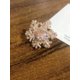thumbnail image 1 of Anillo de copo de nieve de doble capa giratorio, anillo lleno de diamantes, anillo abierto elegante exagerado, lujo ligero para mujer, 1 of 6