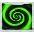 thumbnail image 1 of Spires Decor Tapestry, Digitally Generated Swirling Decreasing Figure with Vibrating Lights Art Print, Wall Hanging for Bedroom Living Room Dorm Decor, 60W X 40L Inches, Green, by Ambesonne, 1 of 2