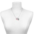 thumbnail image 2 of Delight Jewelry Silver-tone Pink Enamel Heart with Paw Prints - Silvertone Senior Mom Class of 2026 Dome Necklace, 18", 2 of 5