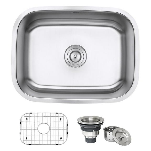 Ruvati 24-inch Undermount 16 Gauge Stainless Steel Kitchen Sink Single Bowl