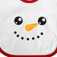 thumbnail image 4 of Inktastic Christmas Snowman, White Snowman, Carrot Nose Boys or Girls Baby Bib, 4 of 4