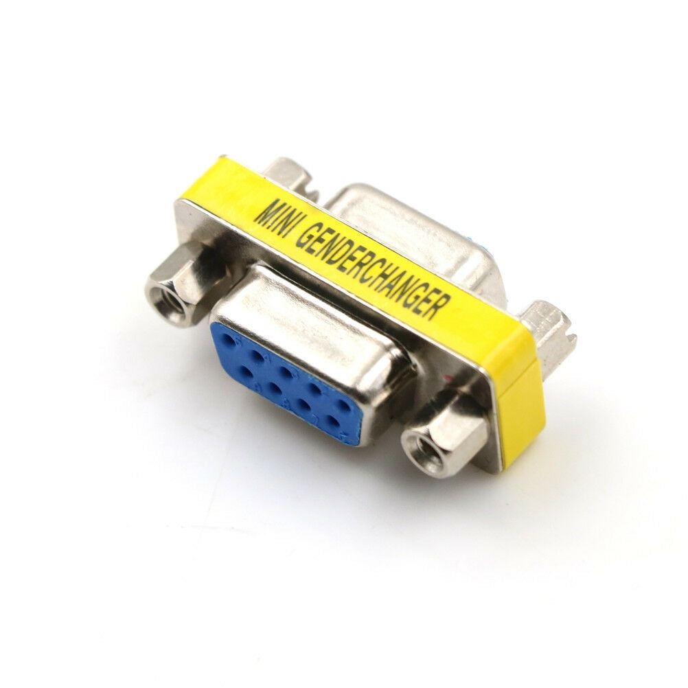 Serial RS-232 DB9 9 Pin Female to Female F//F Gender Changer Coupler Adapter BR