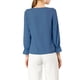 thumbnail image 4 of Blusa con volantes para mujer INSPIRE CHIC, elegante, con cuello en V, de manga larga, ideal para el trabajo, talla XL, azul polvo, 4 of 8