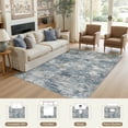thumbnail image 3 of UERMEI 6'x9' Washable Area Rugs for Living Room, Modern Abstract Printed Carpet, Non Slip Indoor Rug for Bedroom Home Decor Carpets, Blue/Brown, 3 of 11