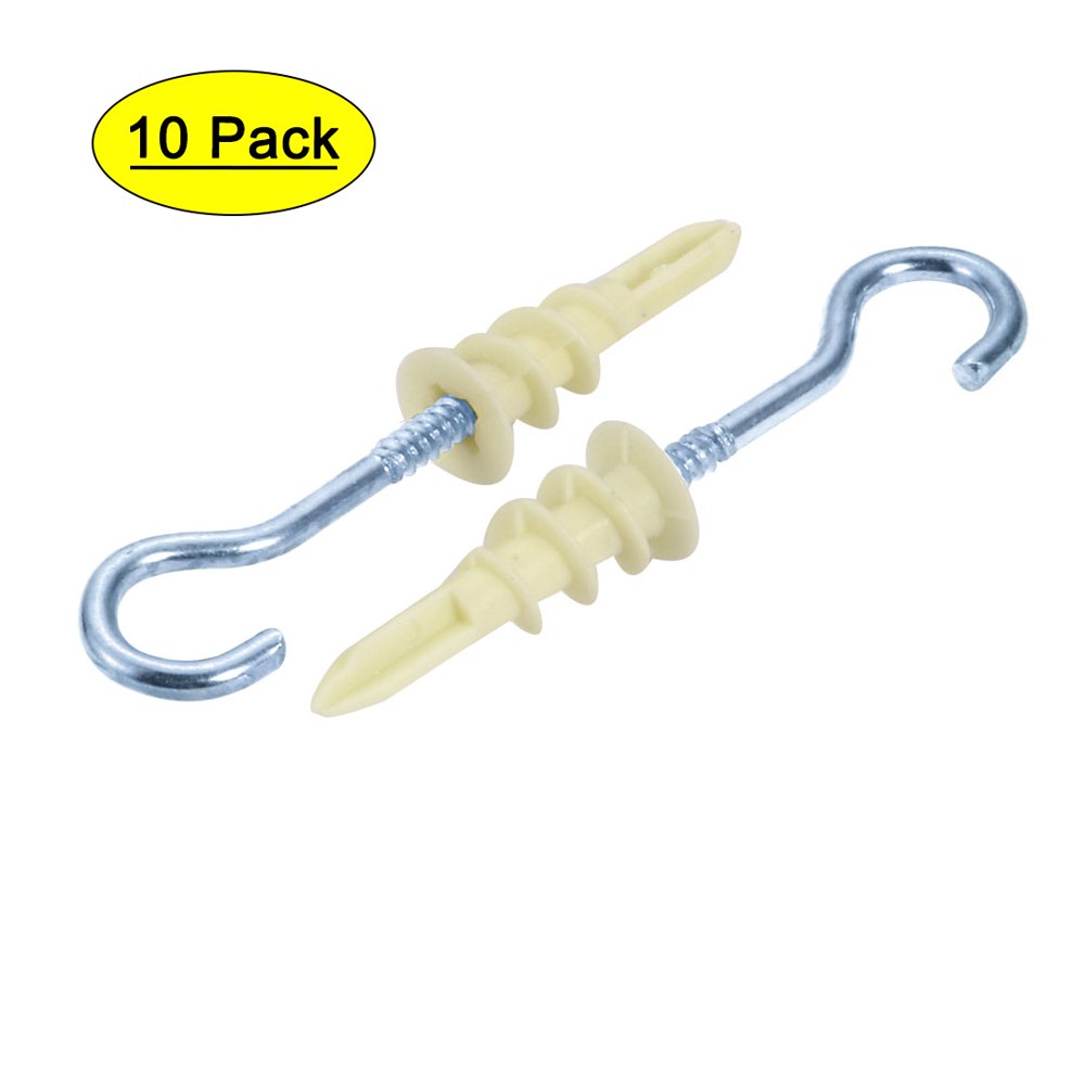 Uxcell 10Pcs Self Drilling Drywall Anchor 14mm Inner Dia Zinc Plated
