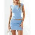 thumbnail image 6 of Yunliwuli Women's 2 Piece Summer Outfits Sleeveless Cropped Tank Tops Mini Bodycon Skirt Set, 6 of 10