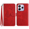 thumbnail image 1 of For Xiaomi Redmi Note 14 4G (164.84x78.15x8.16mm) Case Butterfly Flower Imprinted Leather Phone Cove, 1 of 5