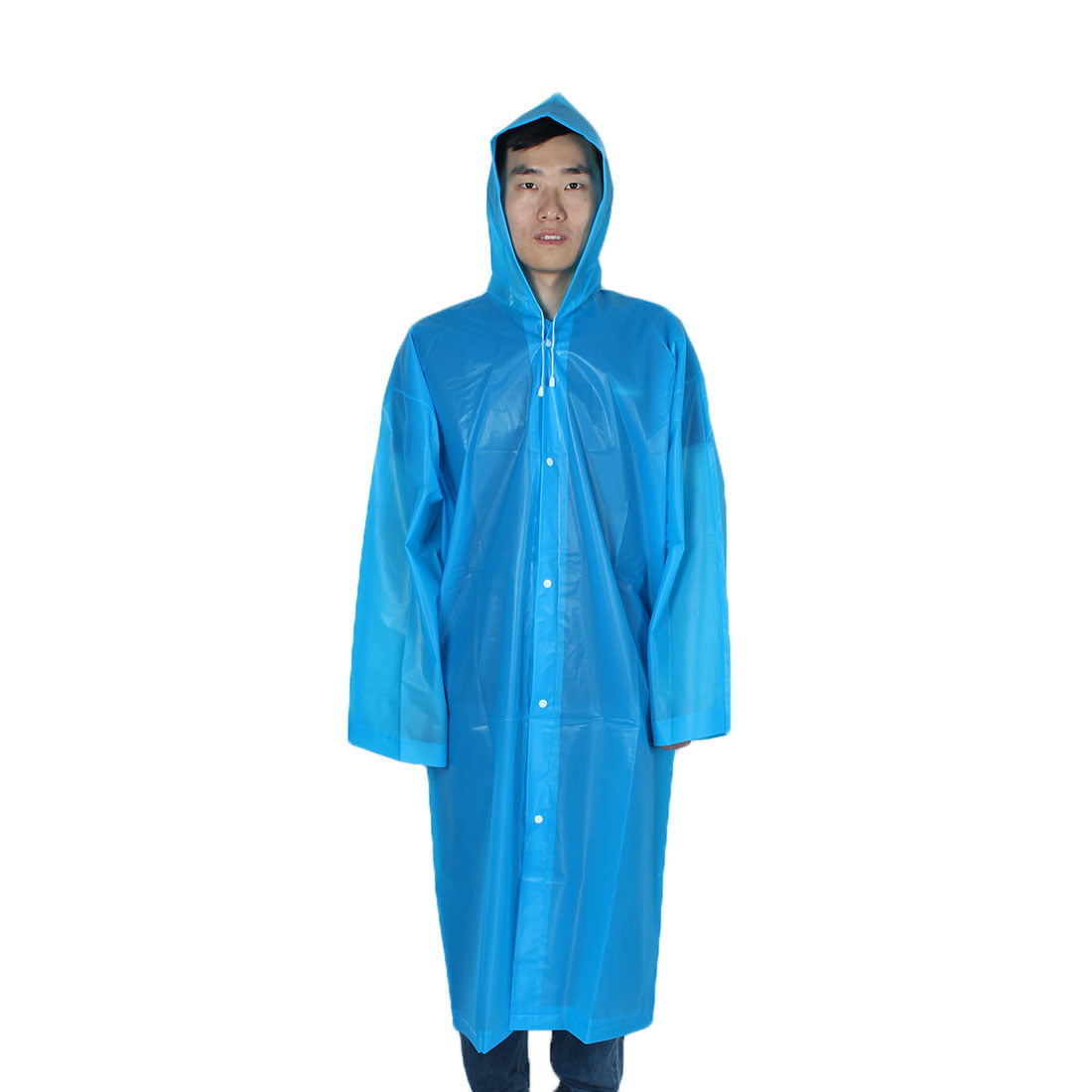 Outdoor Travel EVA Portable Rainwear Button Closure Raincoat Rain ...