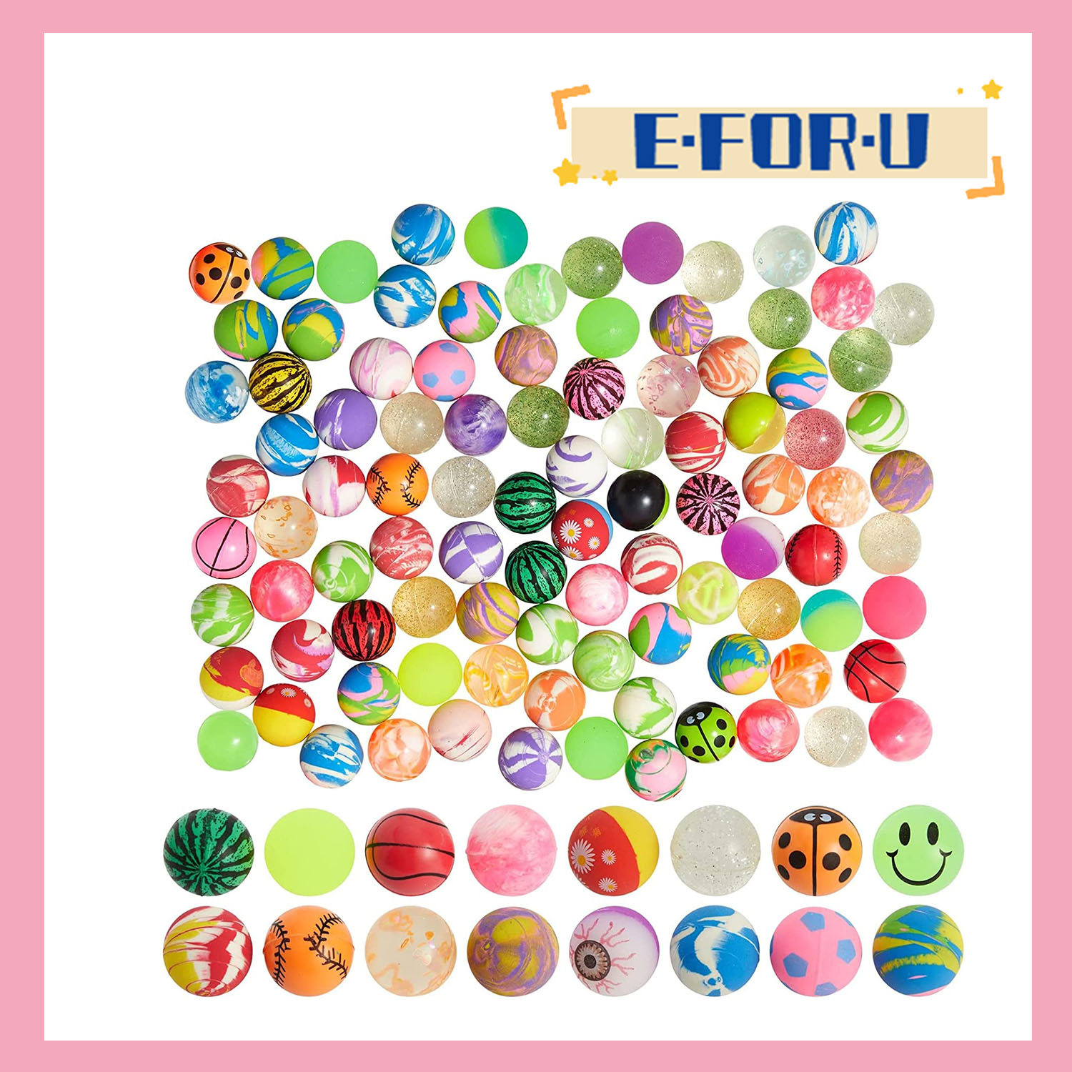 100 Pack Small Bouncy Balls