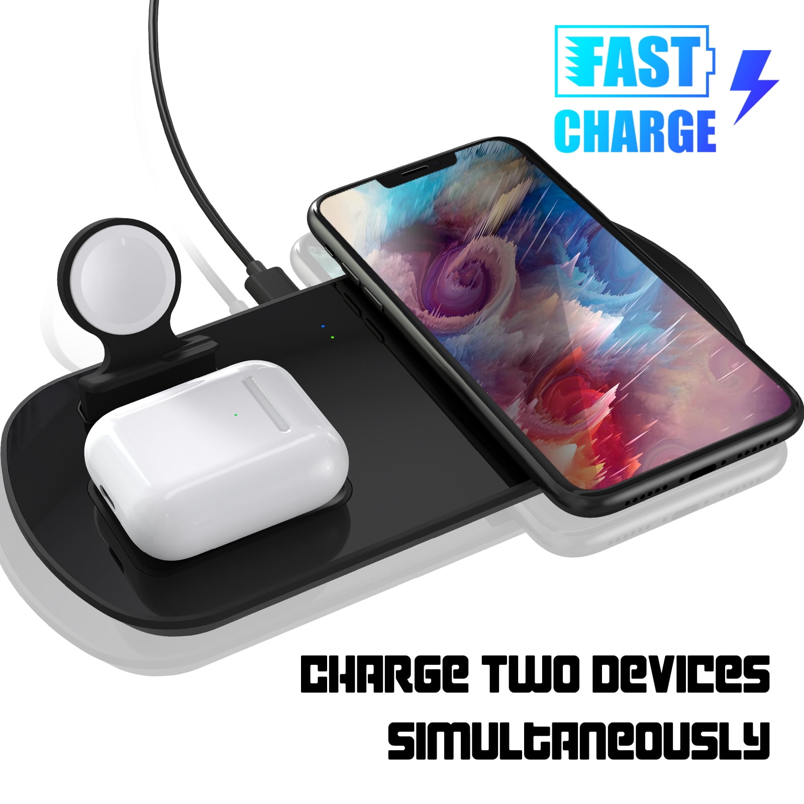EEEKit 3 in 1 Wireless Charger Station, Qi Fast Charging Dock