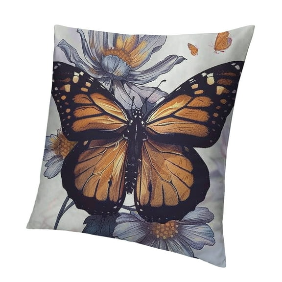 Patifu Just a Girl Who Loves Butterflies Throw Pillow Covers , Gifts for Butterfly Lovers Women Girls, Butterfly Decor Pillow Cases for Bedroom Living Room, Butterfly Pillowcases for Couch Bed 12x12in