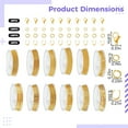 thumbnail image 4 of 12 Pcs Gold Plated Cross Chains for Jewelry Making, Multiple Sizes for Crafting Necklaces, Bracelets, and DIY Jewelry, 4 of 5