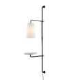 thumbnail image 3 of JONATHAN Y Andre 11.5" 1-Light Contemporary Industrial Iron Plug-In with Adjustable White Marble Table LED Sconce, Black/White, 3 of 10