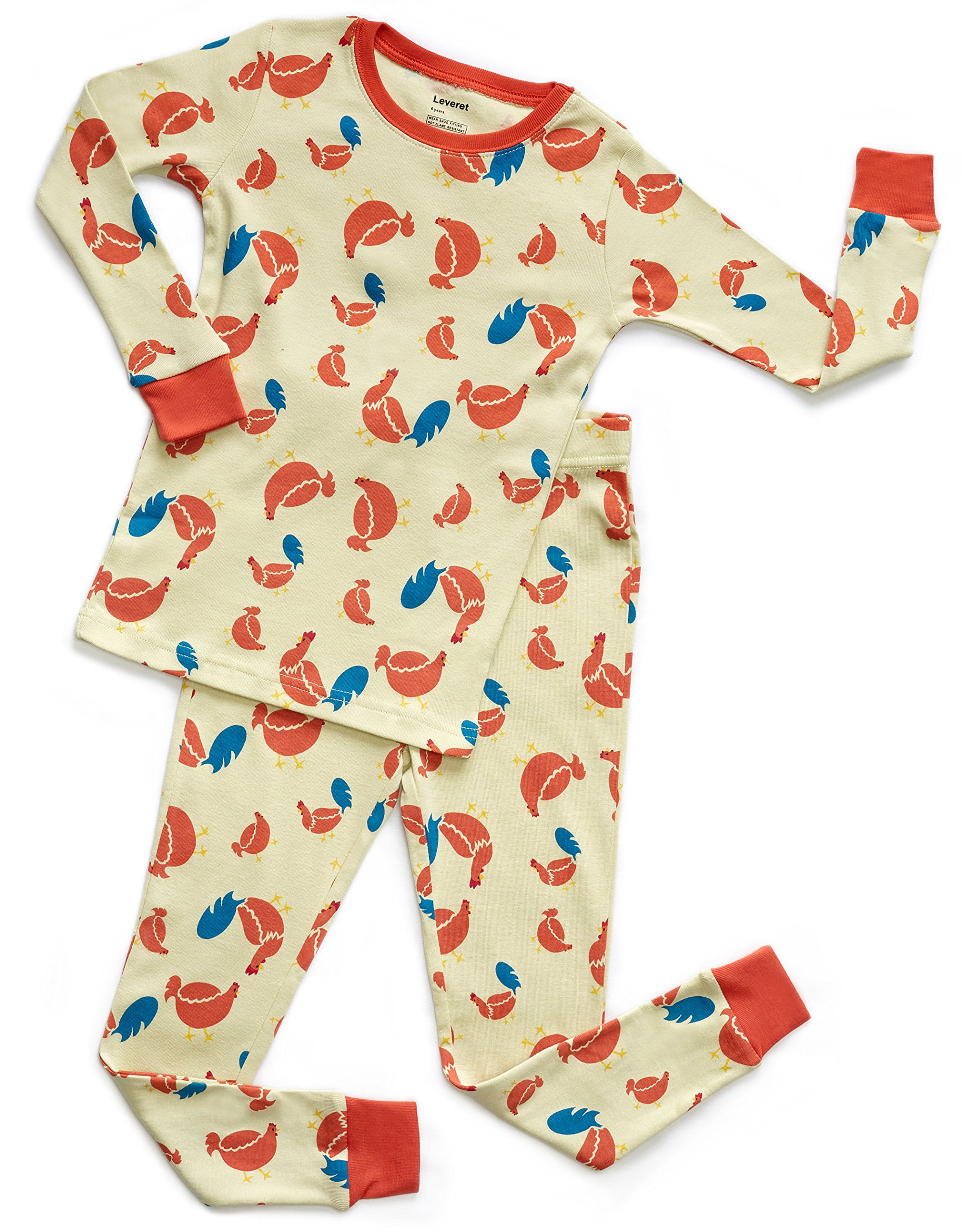 Leveret Leveret Kids & Toddler Pajamas Boys Girls 2 Piece Pjs Set 100