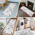 thumbnail image 5 of Runner Rug 2 x 6 Ft, Grey Brown Botanical Washable Non-Slip Floor Mat for Kitchen Hallway/Entryway, Watercolor Spring Floral Summer Leaf Long Kitchen Runner Area Rugs for Living Room, Low-Profile, 5 of 8