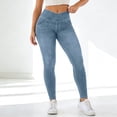 thumbnail image 4 of Jeggings for Women 2026 Trendy Washed Blue High Waisted Stretchy Denim Pants Slim Fit Tight Leggings Workout Yoga Pants, 4 of 6