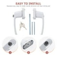 thumbnail image 3 of HAMPPLIES 1Set Zinc Alloy Two-End Lever Lock Entry Door Handle With Keys For Home And Office Use 5.9x2.6x1.2in, 3 of 8