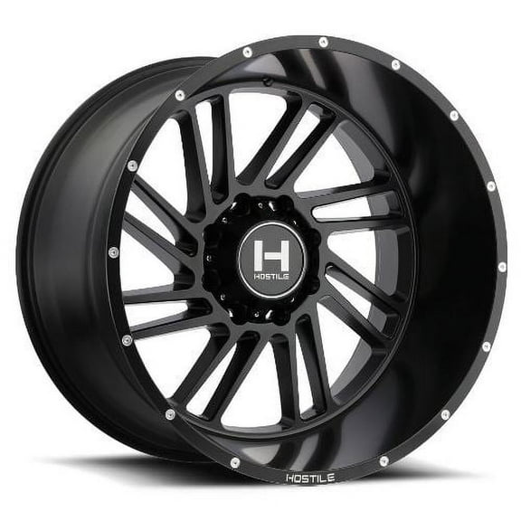 24x14 Hostile H110 Stryker Asphalt (Matte Black) Wheel 8x6.5 (-76mm)