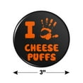 thumbnail image 3 of I Love Cheese Puffs Hand Print and Crumbs Funny Kitchen Refrigerator Locker Button Magnet, 3 of 5