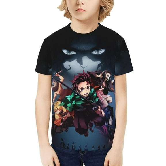 Demon Slayer Kimetsu No Yaiba Kids T-Shirt 3d Printed Graphic T-Shirts Boys And Girls Short Sleeve Shirts For Youth Kids X-Small