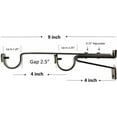 thumbnail image 4 of Urbanest Adjustable Double Rod Bracket, Up to 1 1/8", Antique Brass, Set of 2, 4 of 7