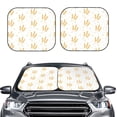 thumbnail image 2 of Haiem Wheat Car Windshield Sun Shade (2 Pieces) Foldable Windshield Sun Shade Car Accessories for Truck SUV Pickup-Large, 2 of 7
