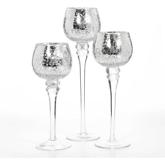 Hosley Elegant Tealight Holder Series 3-Candle Stand Candle Holder, Set of 3