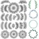 thumbnail image 1 of Sellos transparentes de silicona reutilizables con forma de corona, guirnalda, rama, hojas y flores para sellos postales, 1 of 6