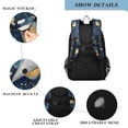thumbnail image 4 of FORMRS Unisex School Backpack 17" Student Travel Bag with Laptop Compartment, Blue Fireflies Pattern, 4 of 7