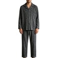 thumbnail image 1 of Xcmzpl Mens Cotton Pajama Set Soft Button Down Sleepwear Lounge Pjs Bottoms Long Sleeve Loungewear Comfy Lightweight Breathable Sleep Sets with Pockets M-4XL, 1 of 5