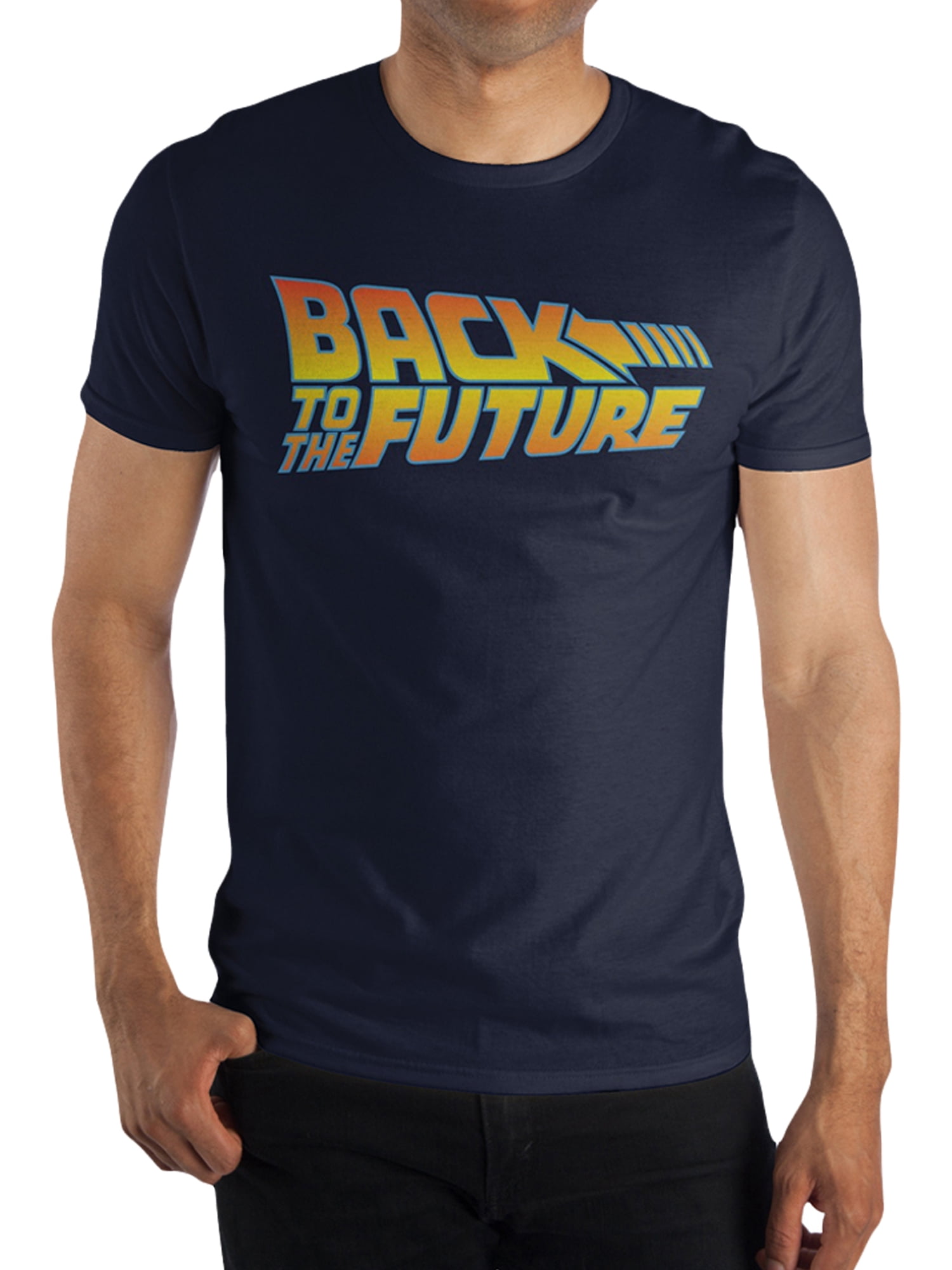 Back to the Future Logo & DeLorean Men's and Big Men's Graphic Tee Shirts 2-Pack Bundle