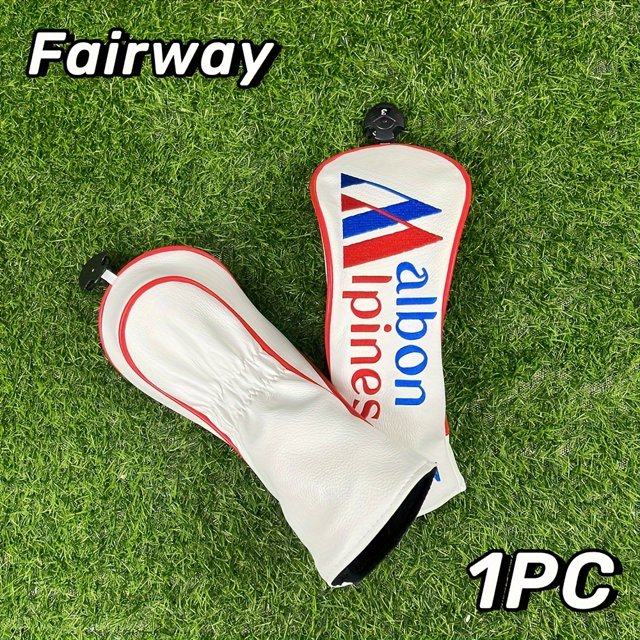 Golf Club Head Covers Set-PU Fabric, Hook and Loop Closure, for Hybrid Driver Fairway Woods-Dustproof Club Protector Socks plum