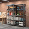 thumbnail image 3 of Costway 3PCS 5-Tier Étagère en Métal Réglable Robuste Utilitaire Rack de Stockage Noir, 3 of 10