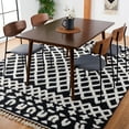 thumbnail image 2 of SAFAVIEH Casablanca Trent Geometric Wool Area Rug, Black/Ivory, 8' x 10', 2 of 8