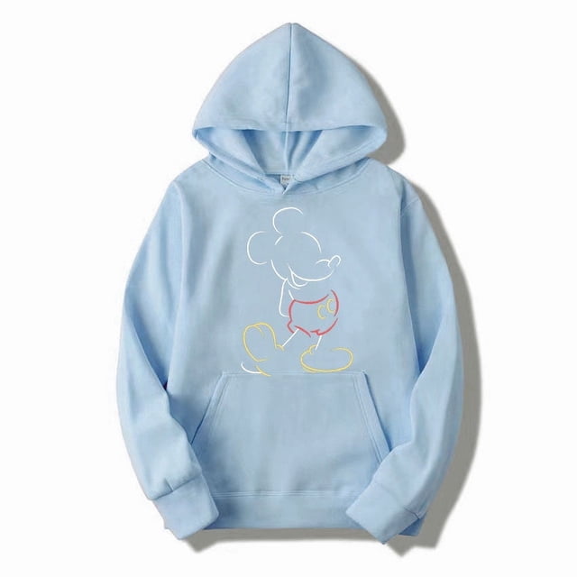 Mickey Mouse Line Pop Unisex Hoodie Cartoon Fashion Couple Oversized Sweatshirt Tops Spring Autumn Pullover