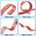 thumbnail image 3 of KAIPARA Race Track Toy for Kids, 12.8 ft Flexible Car Track Set with 360° Rotating Track, 4 Pull-Back Cars & Suction Cups, Portable Race Car Play Set, STEM Gift for Boys and Girls Ages 3+, Red, 3 of 10