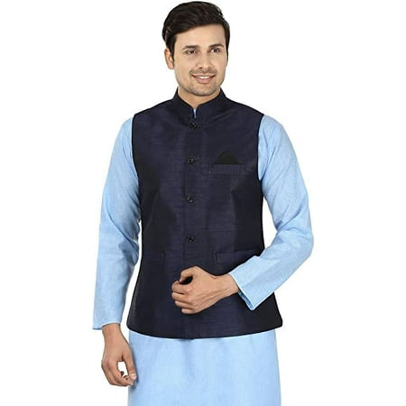

Royal Kurta Men s Blue Silk Blend Jacket