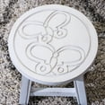 thumbnail image 2 of Butterfly Carved Stool / Compact Size for Easy Storage, 2 of 3