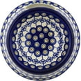 thumbnail image 2 of Polish Pottery 9-inch Pet Bowl (Flowering Peacock Theme) Hand Painted in Boleslawiec, Poland + Certificate of Authenticity, 2 of 6