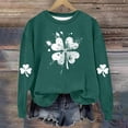 thumbnail image 4 of Kids St Patrick Sweatshirts Long Sleeve Crew Neck Festival Print Pullover Tops Casual Loose Holiday Outfits (8-9 Years, Green), 4 of 5