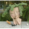thumbnail image 3 of Macetas faciales para plantas de interior, macetas con cabeza de maceta, lindas macetas suculentas, macetas pequeñas con estatua de jardín para plantas al aire libre,, 3 of 5
