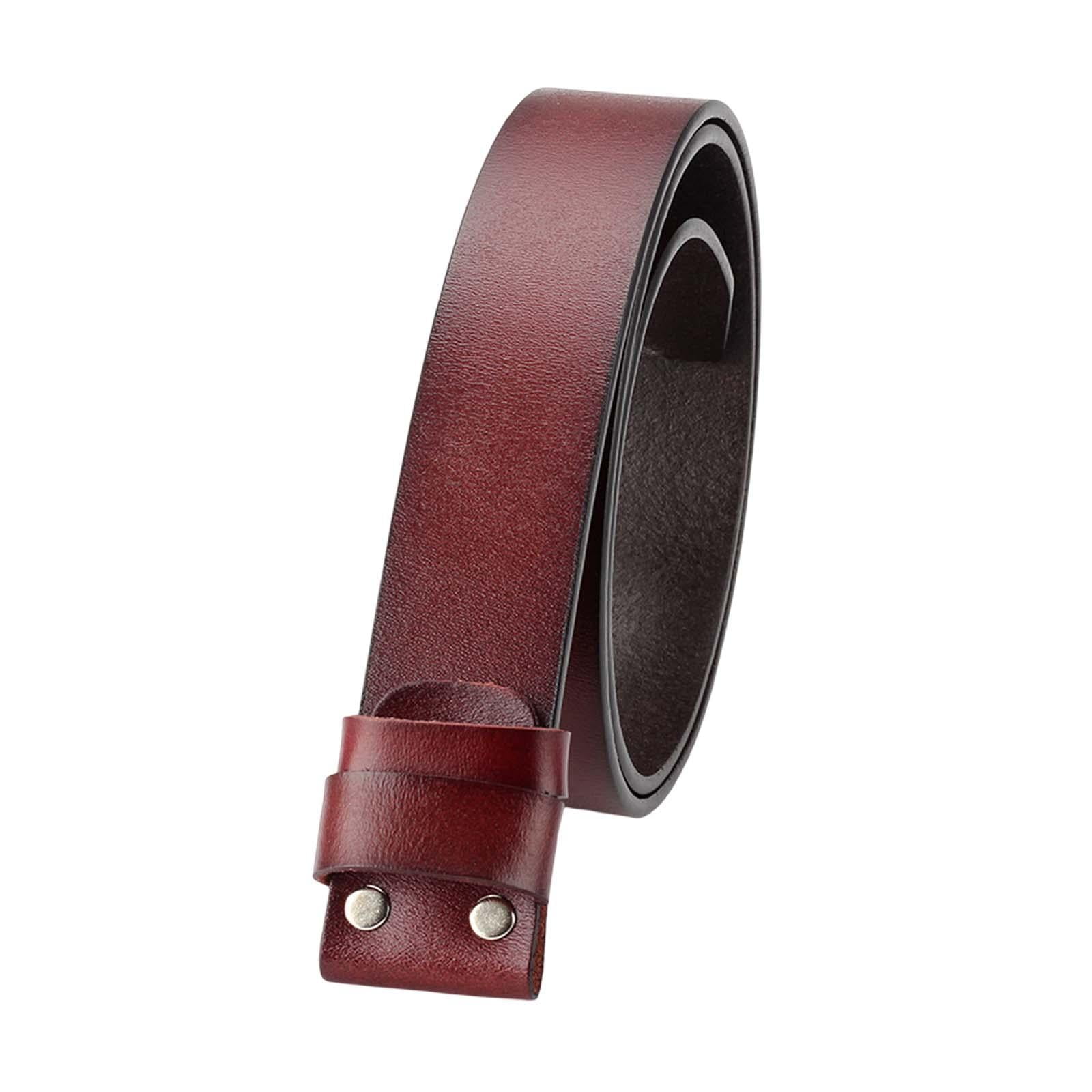 Belt without Buckle, Belt Men without Buckle Casual Unisex PU Leather ...