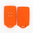 thumbnail image 1 of Accessoire Clé Orange-Voiture Compatible avec Renault Smart Key 4 Boutons - Coque en Silicone Souple avec Porte-Clés, 1 of 5