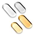 thumbnail image 3 of Plato de postre Plato llano Oro / Plata Placa de acero inoxidable Placa de elipse de metal de acero multiusos, 3 of 8